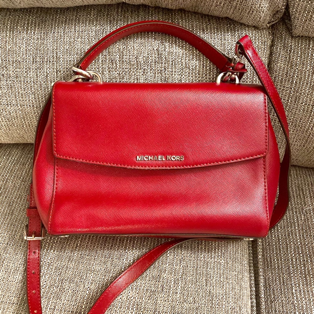 Michael Kors Ava Small Saffiano Leather Crossbody